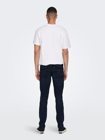 Coupe slim Jean 'Loom' Only & Sons en bleu