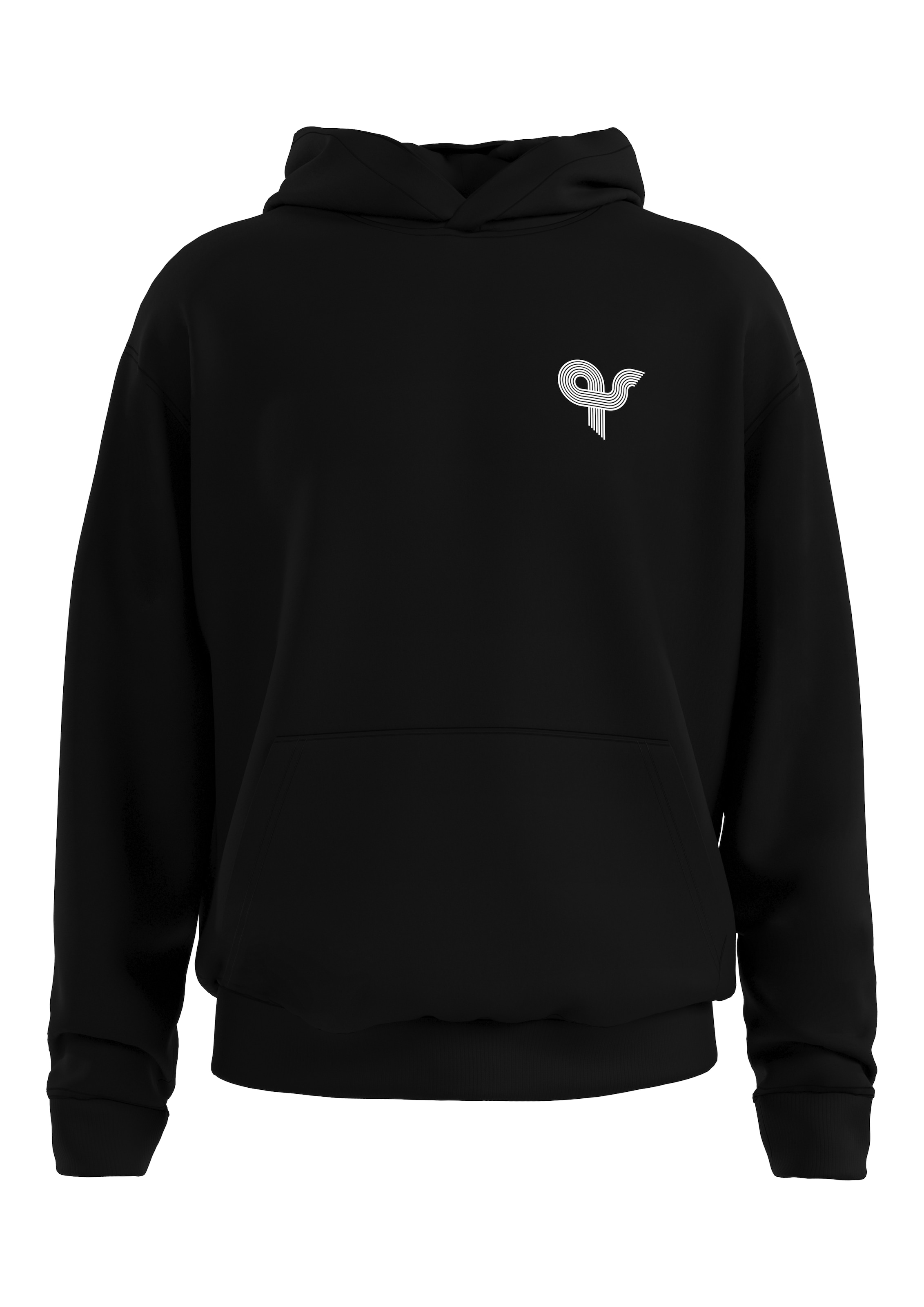 QS Sweatshirt in Zwart: voorkant