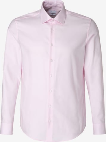 Coupe slim Chemise business SEIDENSTICKER en rose : devant