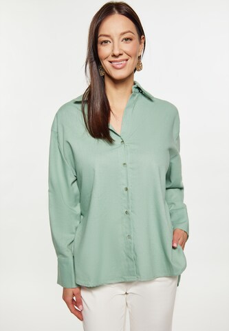 usha WHITE LABEL Blouse in Groen: voorkant