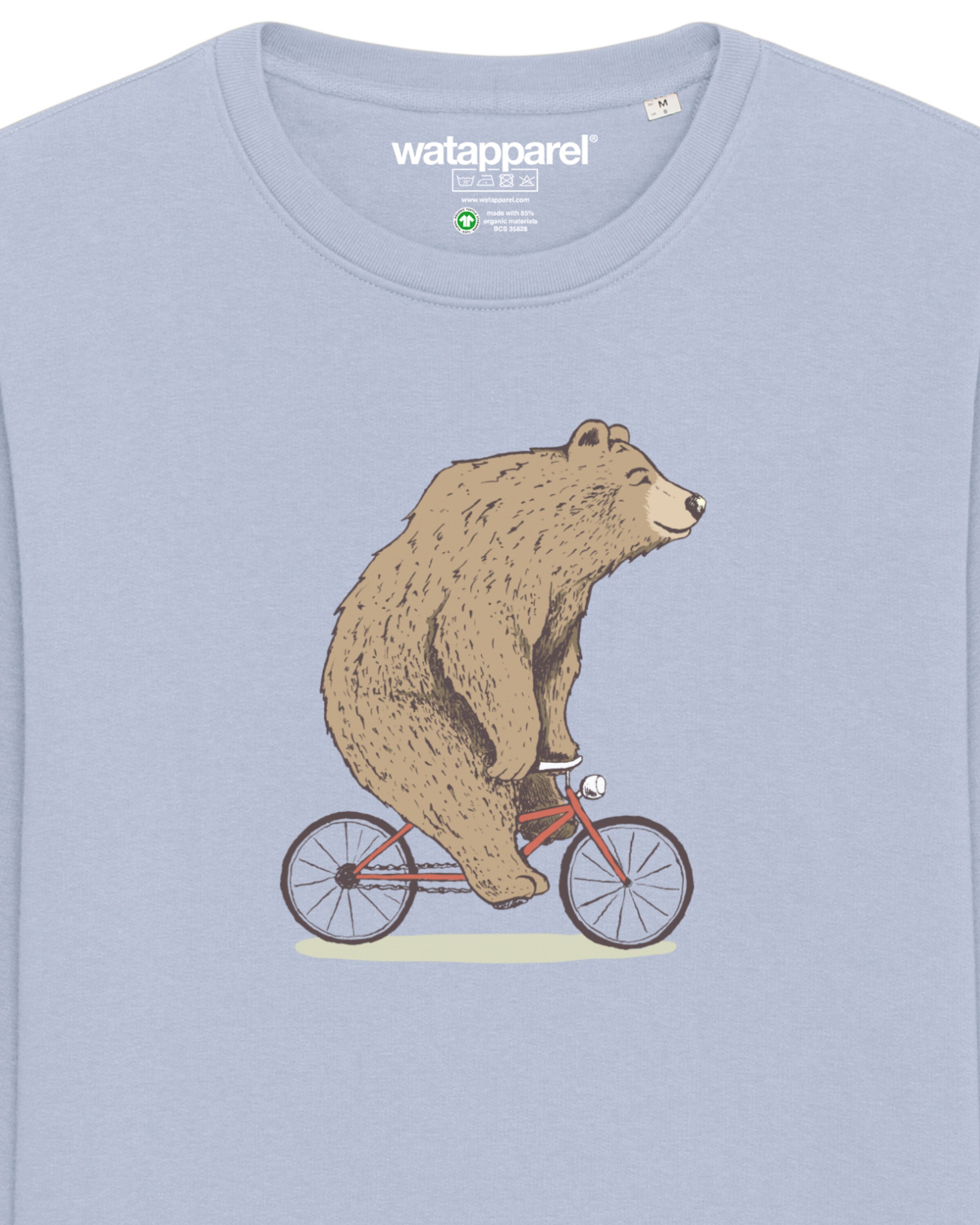 Watapparel Sweatshirt ' Fahrradbär ' in Blauw