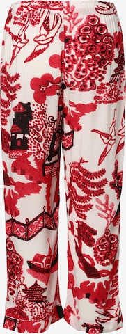 Marie Lund Pyjamabroek in Rood: voorkant