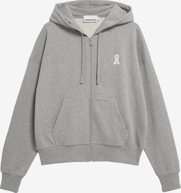 ARMEDANGELS Sweatjacke ICONIC Å RIXAMAA in Grau: Vorderseite