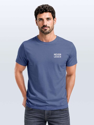 Neverless Shirt 'Greek Vase Palms' in Blue: front