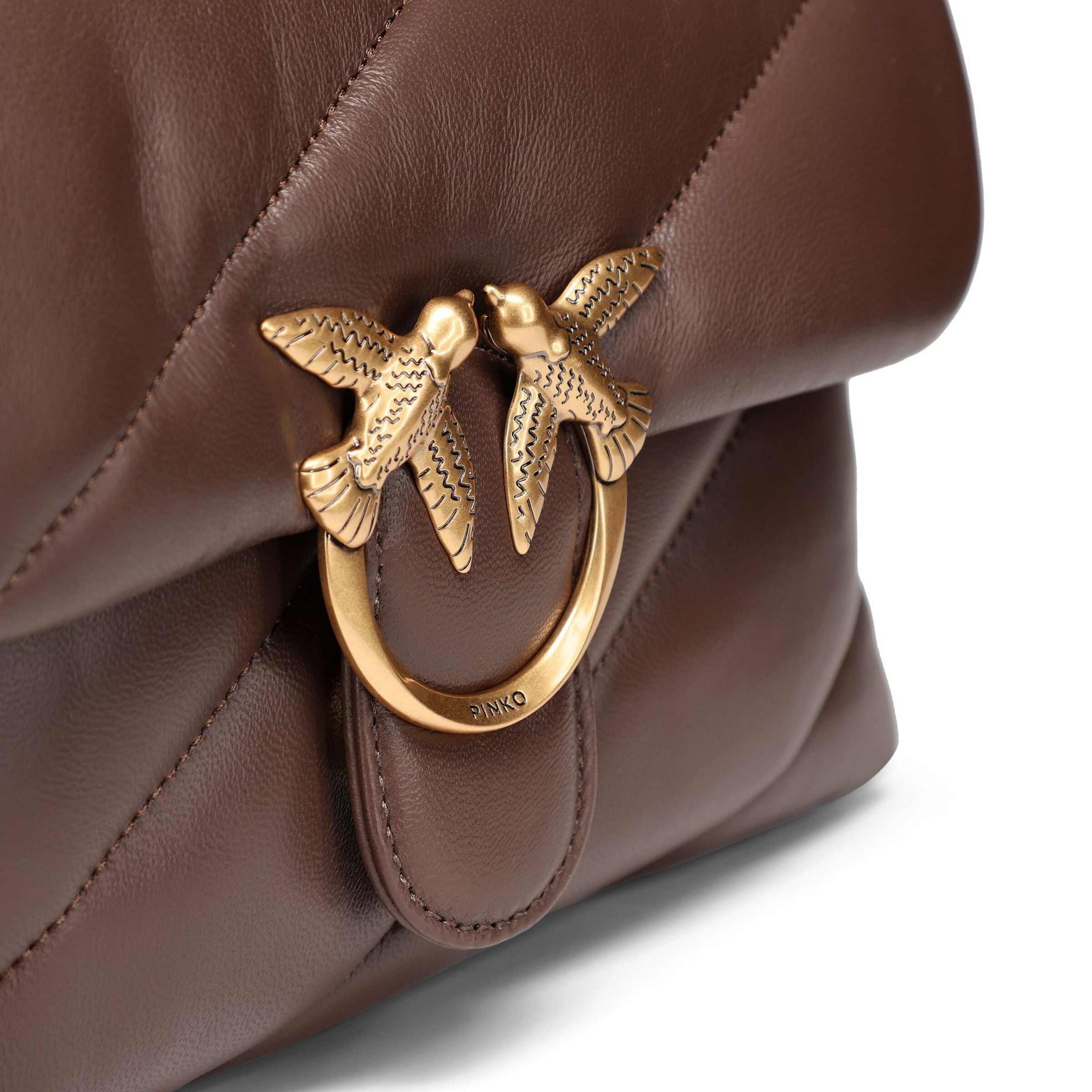 PINKO Schoudertas 'Love Classic' in Bruin