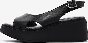 Sandalo con cinturino di Derimod in nero: frontale