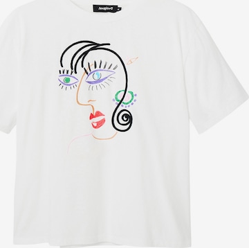 Desigual Shirt 'FACE' in White: front