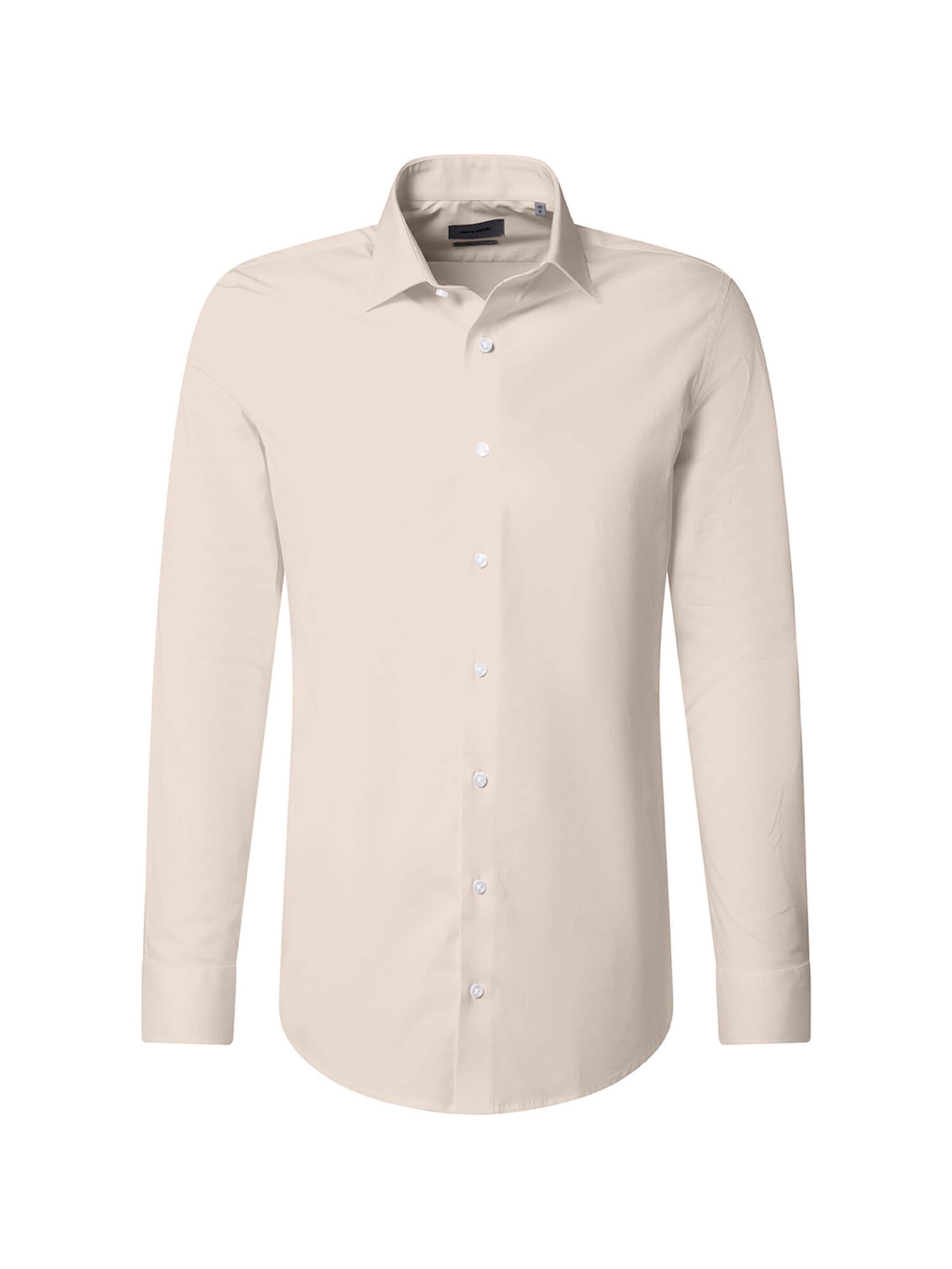 Coupe slim Chemise business PIERRE CARDIN en beige : devant