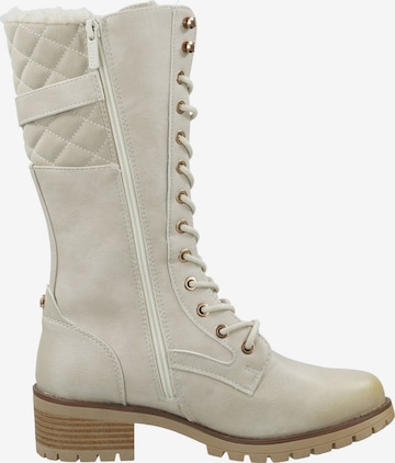 MUSTANG Lace-Up Boots in Beige