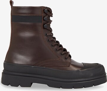 Calvin Klein Lace-Up Boots in Brown