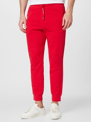 ARMANI EXCHANGE Tapered Trousers in Red: front