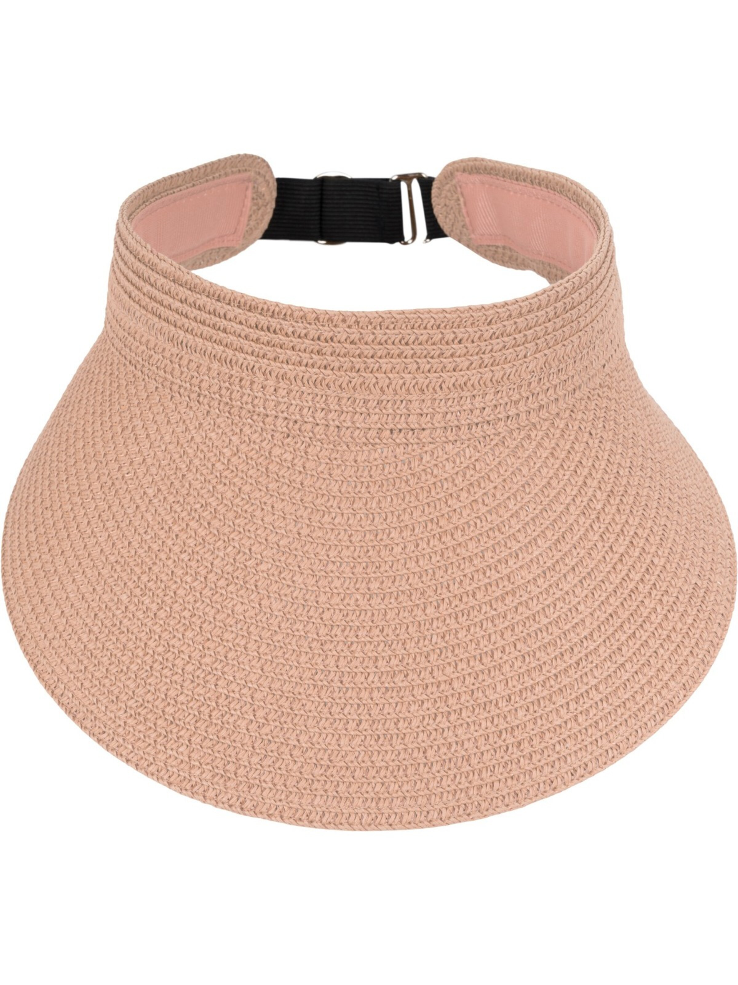 styleBREAKER Cap 'Papierstroh Visor Cap Einfarbig' in Pink