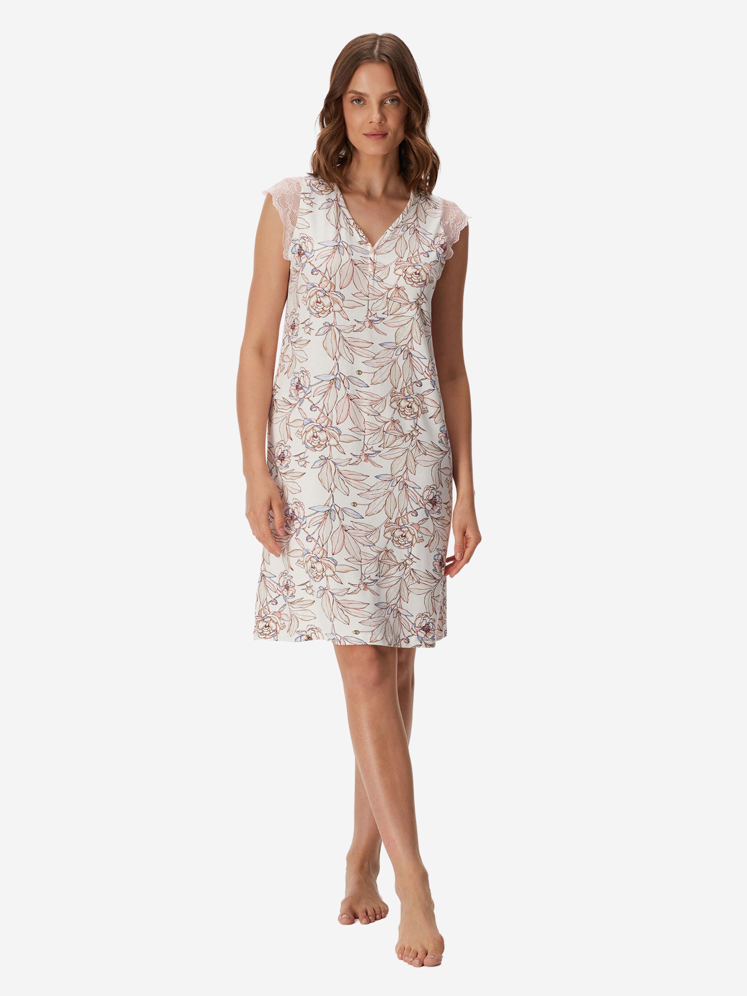 Goldenbay - Camiseta de noche 'Rose' en rosa: frente