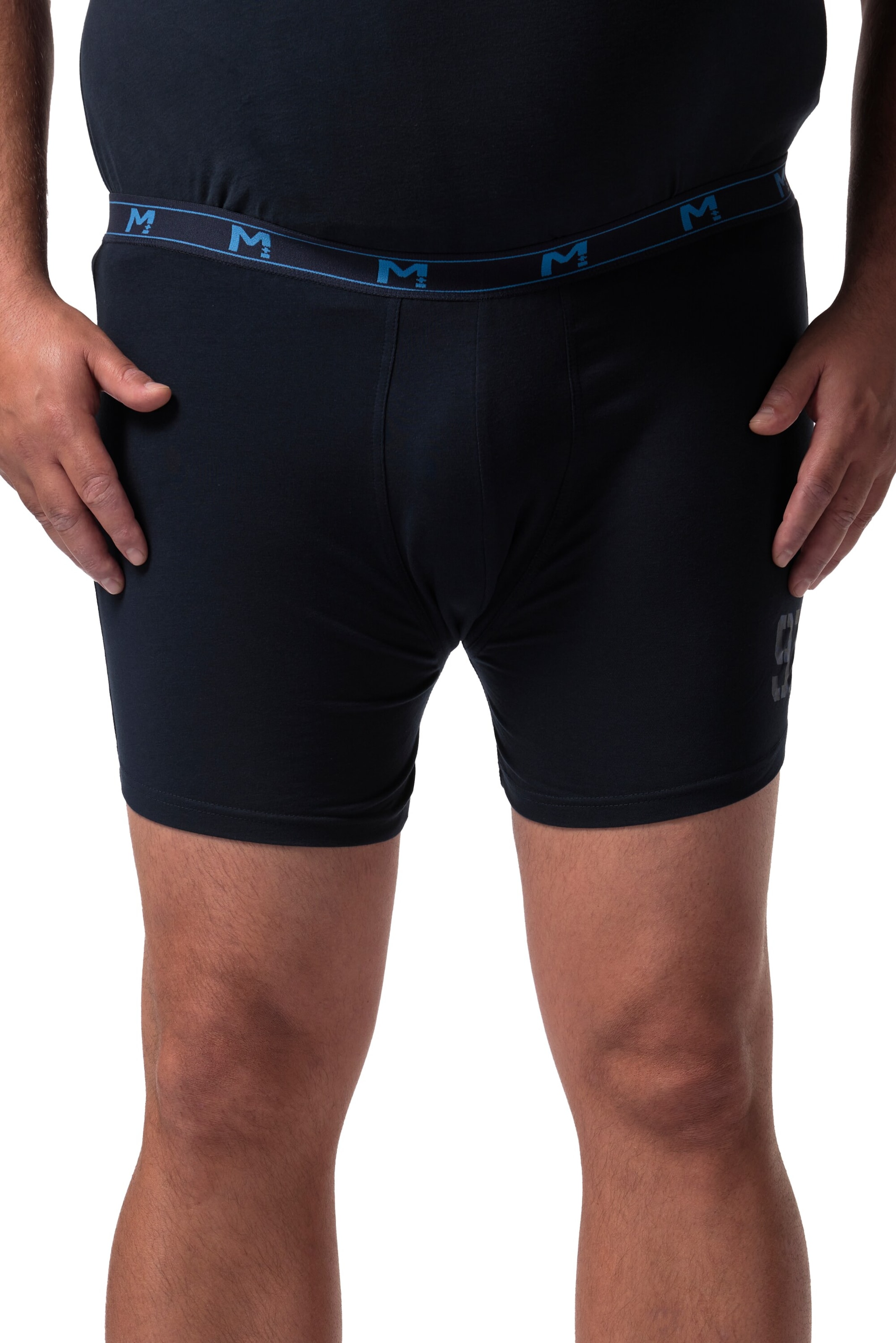 Men Plus Boxershorts in Blauw: voorkant