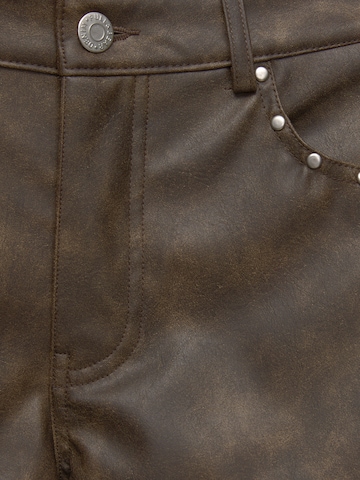 Pull&Bear Regularen Hlače | rjava barva