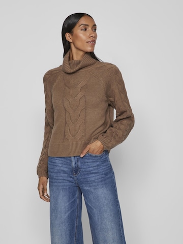 VILA Sweater 'Oa' in Brown: front