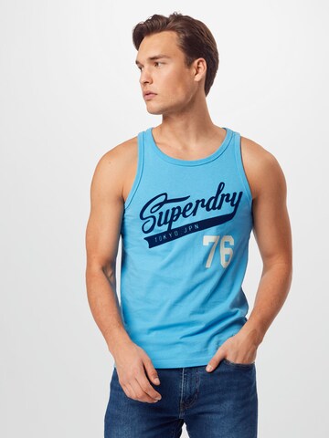 Tricou de la Superdry pe albastru: față