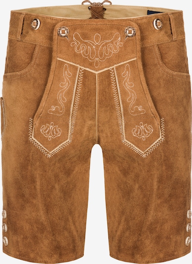 Almbock Trachtenhose 'Trachten Lederhose kurz Sepp braun' in 46 in sepia, Produktansicht