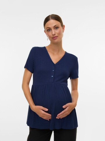 Chemisier MAMALICIOUS en bleu : devant