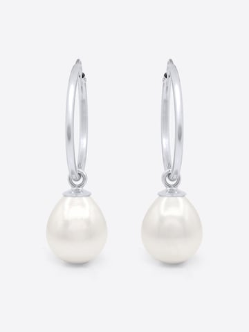 Ateliers Saint Germain - Pendientes 'SAINT CYPRIEN' en blanco: frente