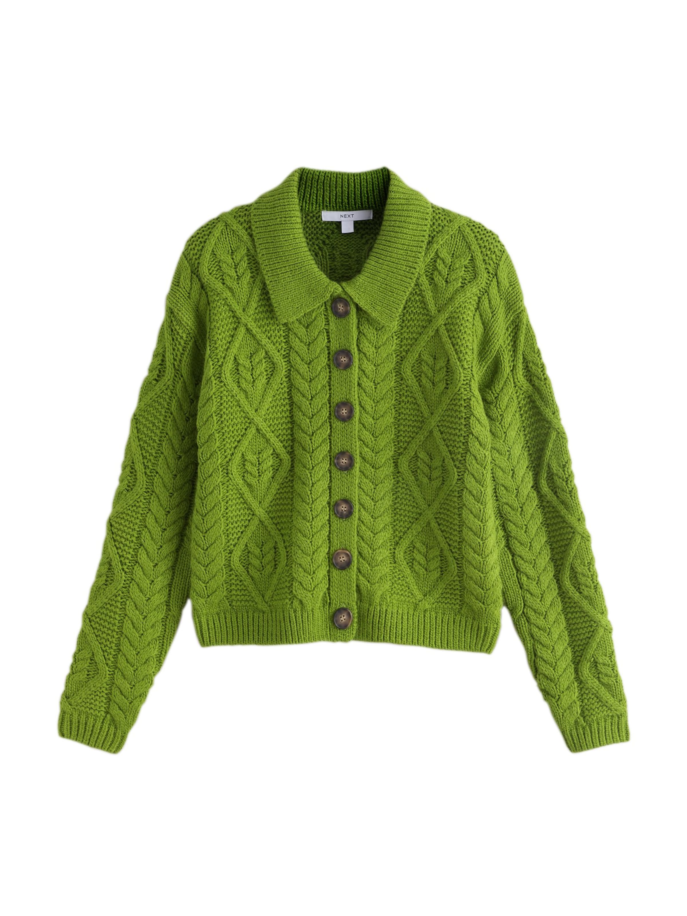 Next Strickjacke in S in oliv, Produktansicht