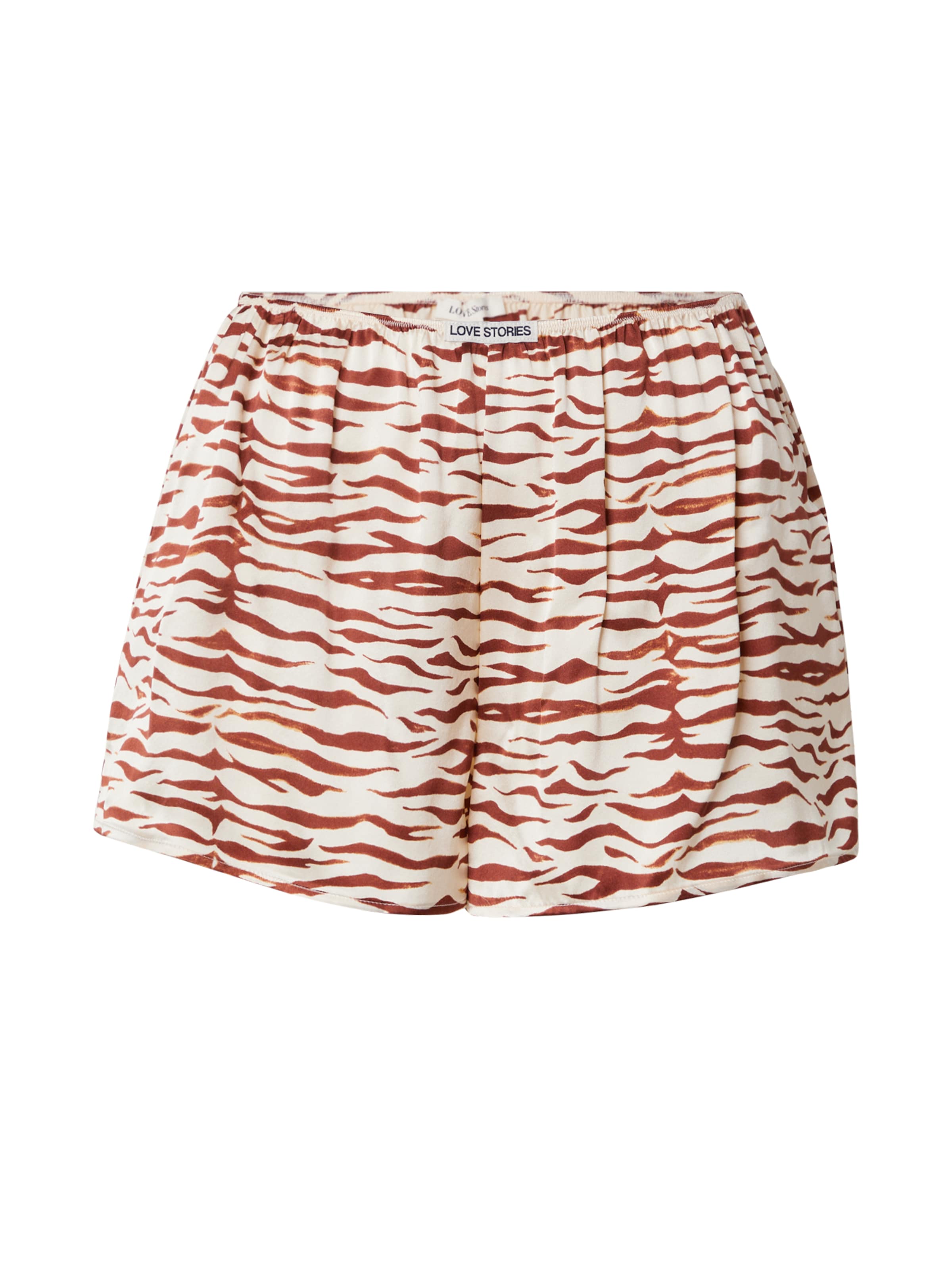 Pantalon de pyjama 'Johnny' LOVE Stories en beige : devant