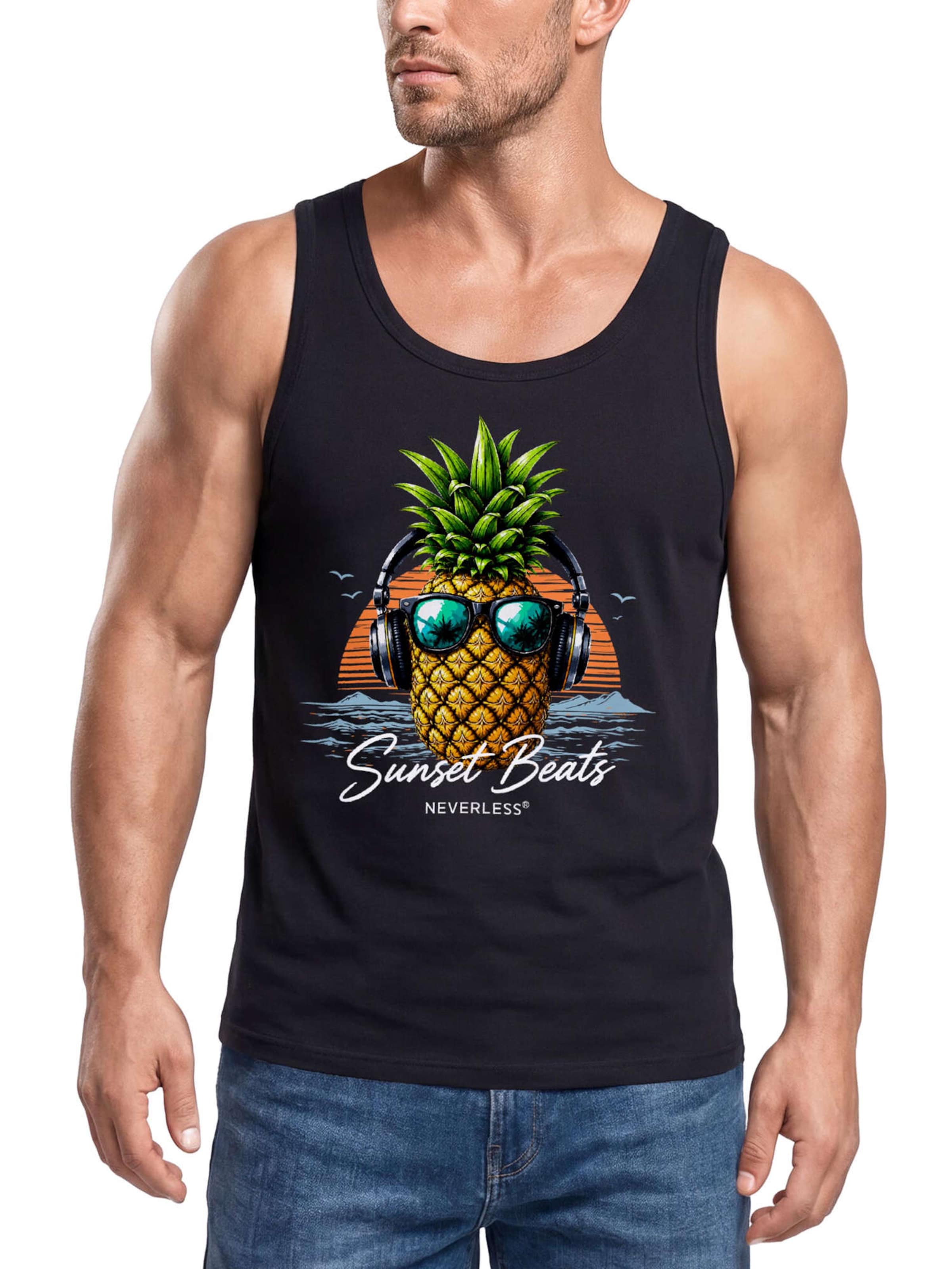 Neverless Shirt 'Sunset Beats'‌ in Schwarz