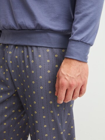 CALIDA Pajamas long 'Relax Imprint' in Blue