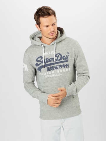 Superdry Regular fit Sweatshirt in Grijs: voorkant