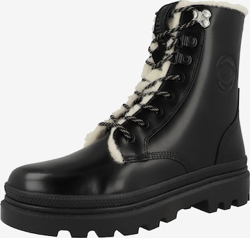 Bottines à lacets Palladium en noir : devant