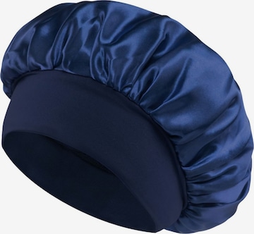 soho Hair accesoires Šperky do vlasů 'Safiya Satin Bonnet – Elastic Hair Cap for Curl Protection & Frizz Control (Navy)' – modrá: přední strana