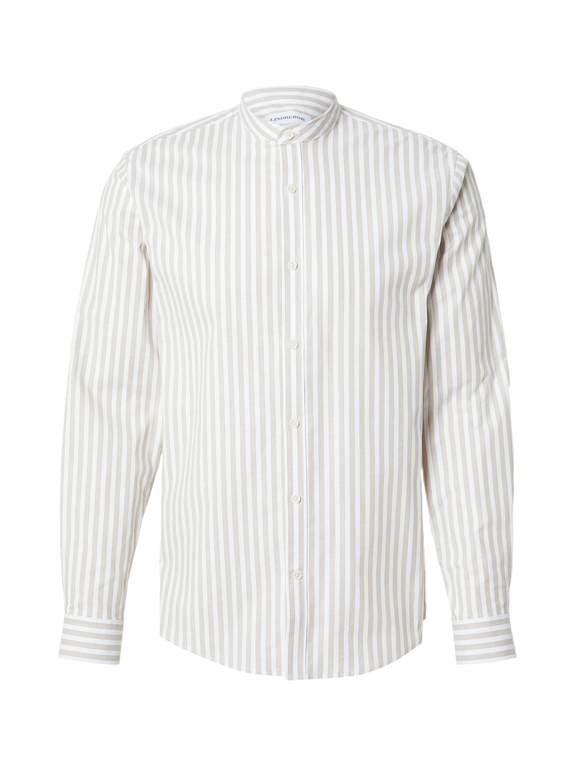 Lindbergh Regular Fit Skjorte 'Manderin' i beige: forside