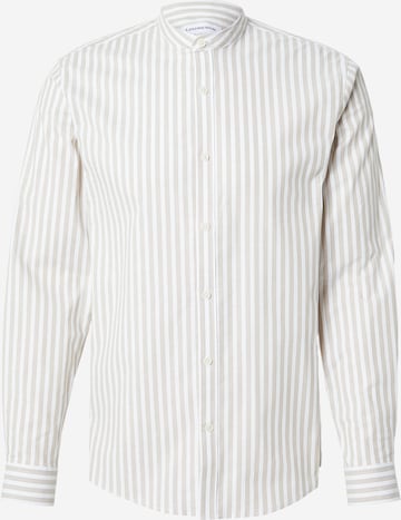 Lindbergh Hemd 'Manderin' in Beige: Vorderseite