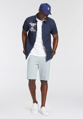 DELMAO Regular Fit Hemd in Blau