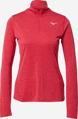 MIZUNO Performance Shirt 'Impulse Core' in Red: front
