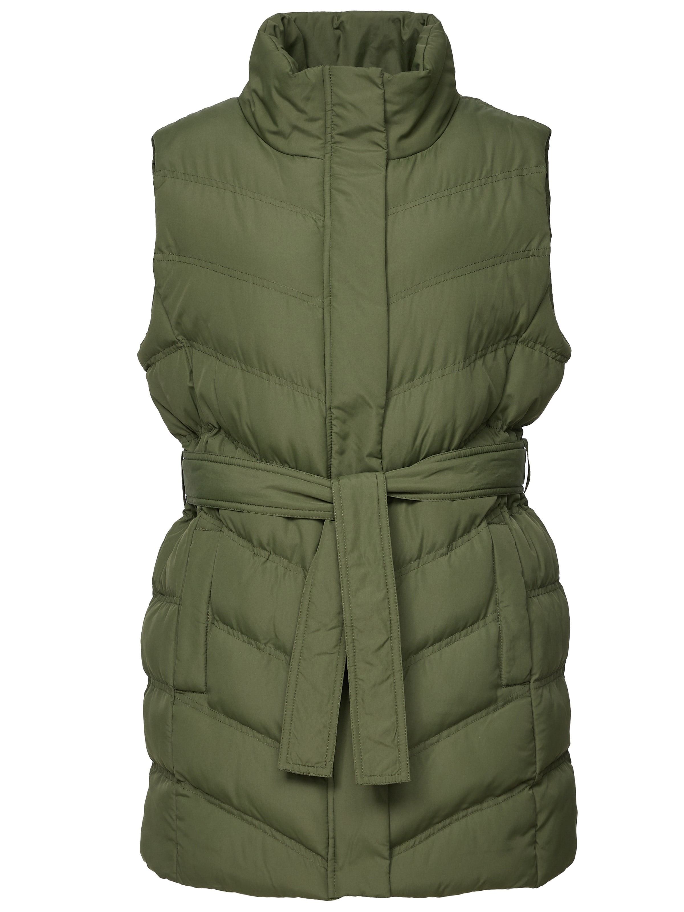 Threadbare Vest 'Cruz' in Green: front
