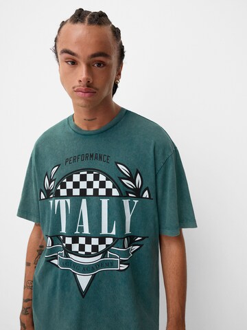 Bershka Тениска в зелено