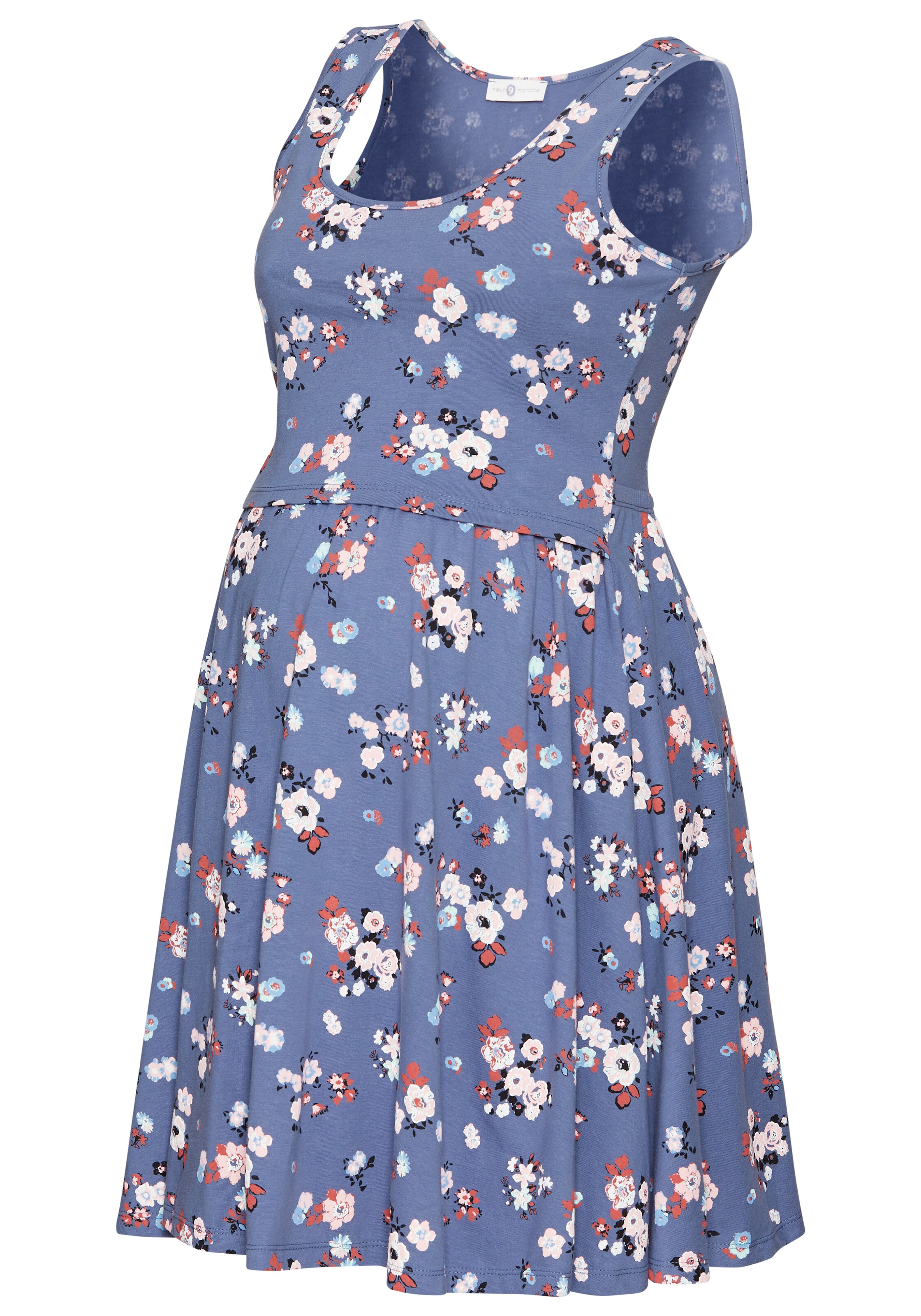 Neun Monate Dress in Blue: front