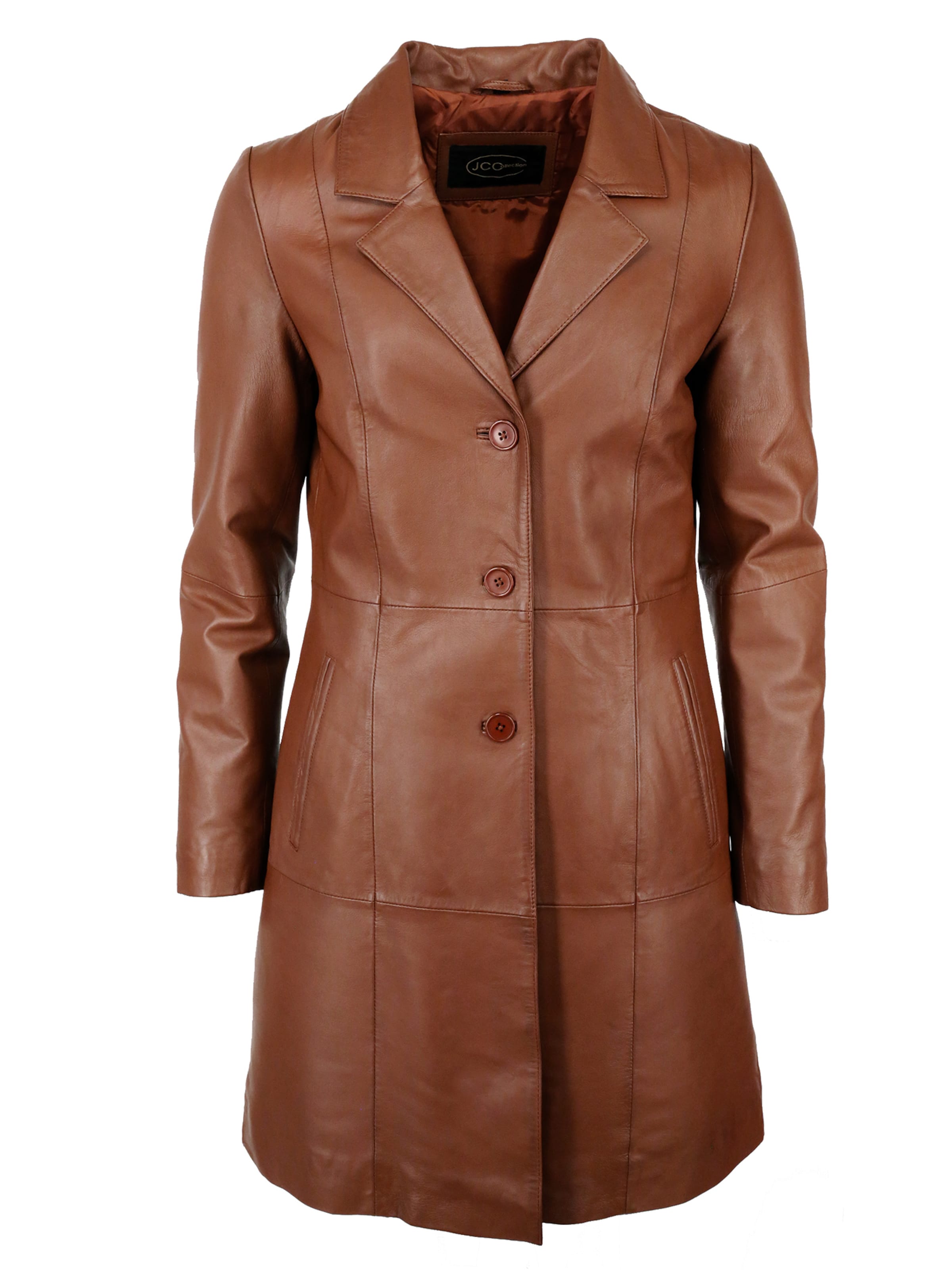 JCC Ledermantel in Braun: Vorderseite
