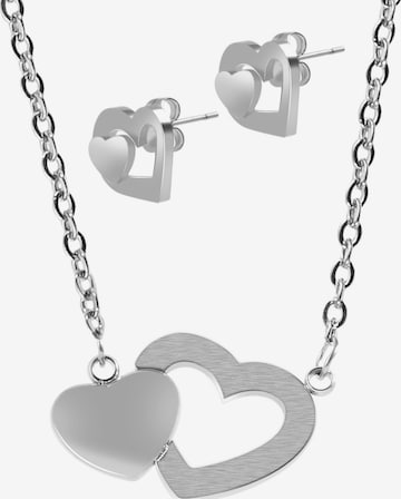 Akzent Schmuckset 'Edelstahl silber' in Silber: Vorderseite