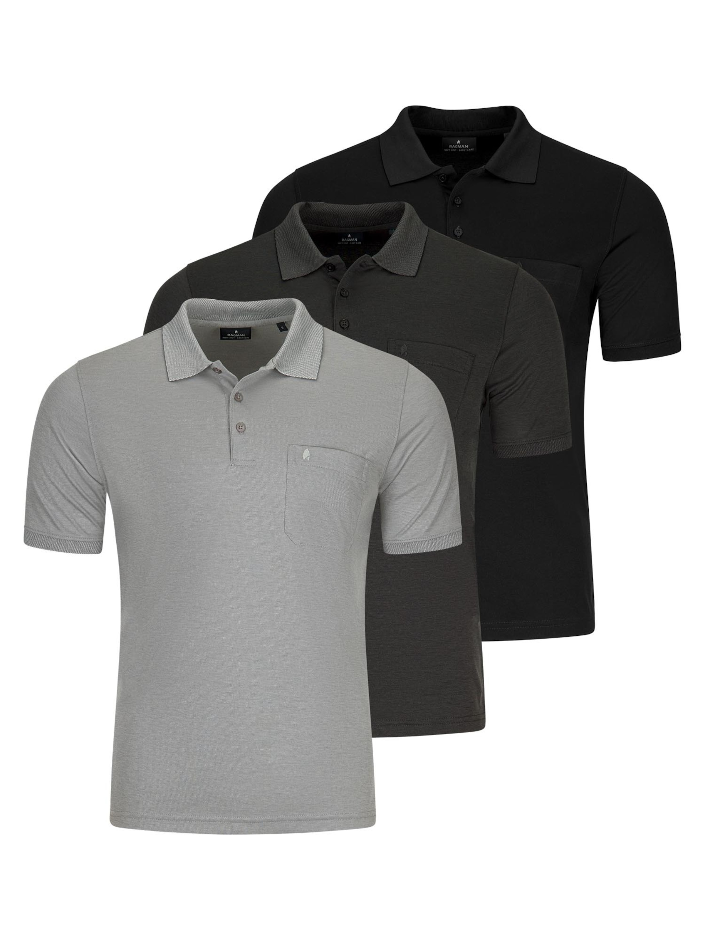 Ragman Shirt 'Basic' in Grey: front
