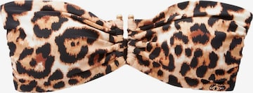 Bandeau Sutien costum de baie de la Next pe bej: față