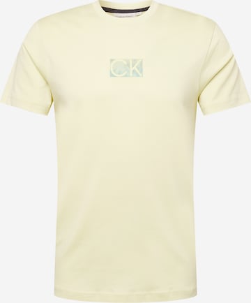 T-Shirt Calvin Klein en jaune : devant