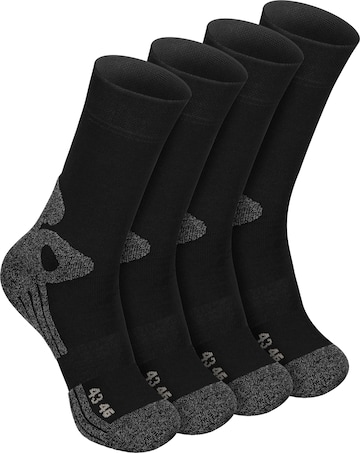 celodoro Athletic Socks 'Trekking Exclusive' in Black: front
