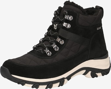 CAPRICE Lace-Up Ankle Boots in Black: front