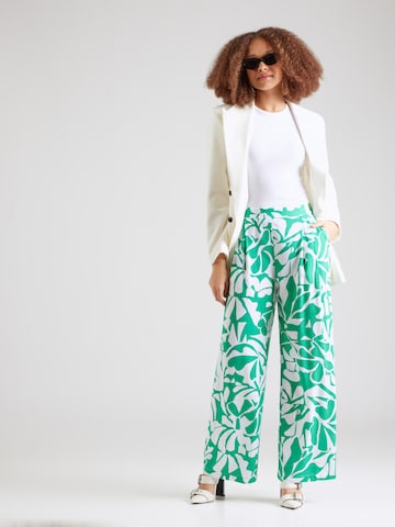 ZABAIONE Wide leg Bandplooibroek 'Pi44nja' in Groen