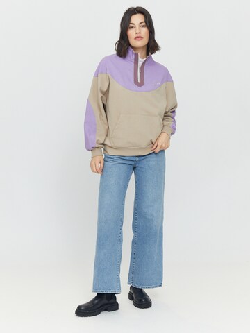 mazine Sweatshirt ' Vera Half Zip ' in Beige