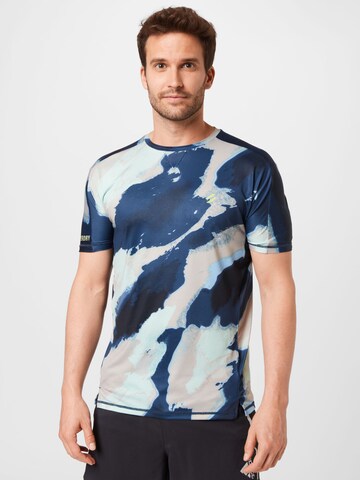 Superdry - Camiseta funcional en azul: frente