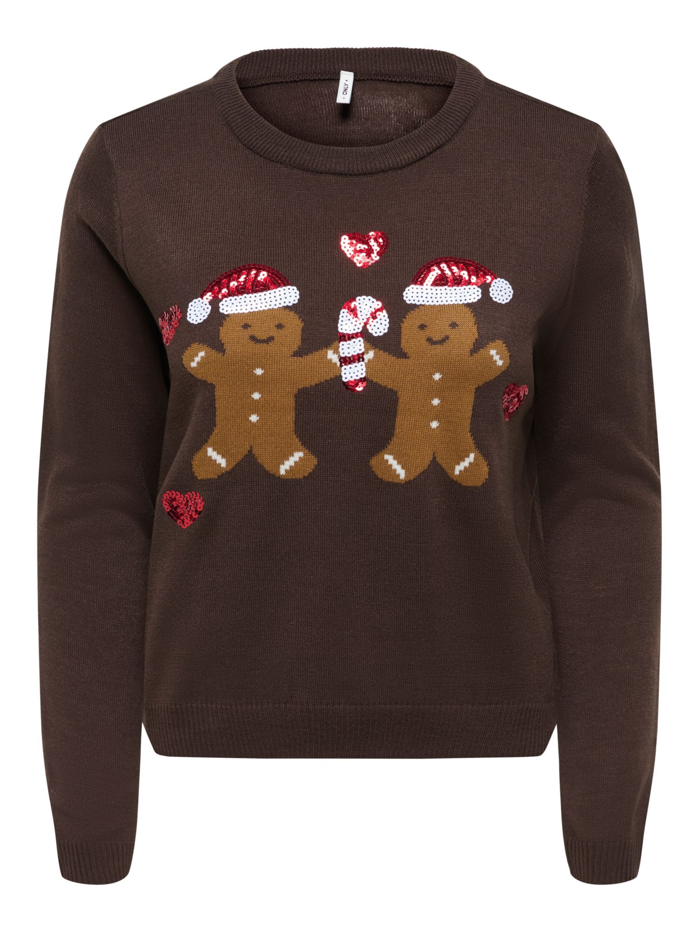 Pullover 'ONLXmas' di ONLY in marrone: frontale