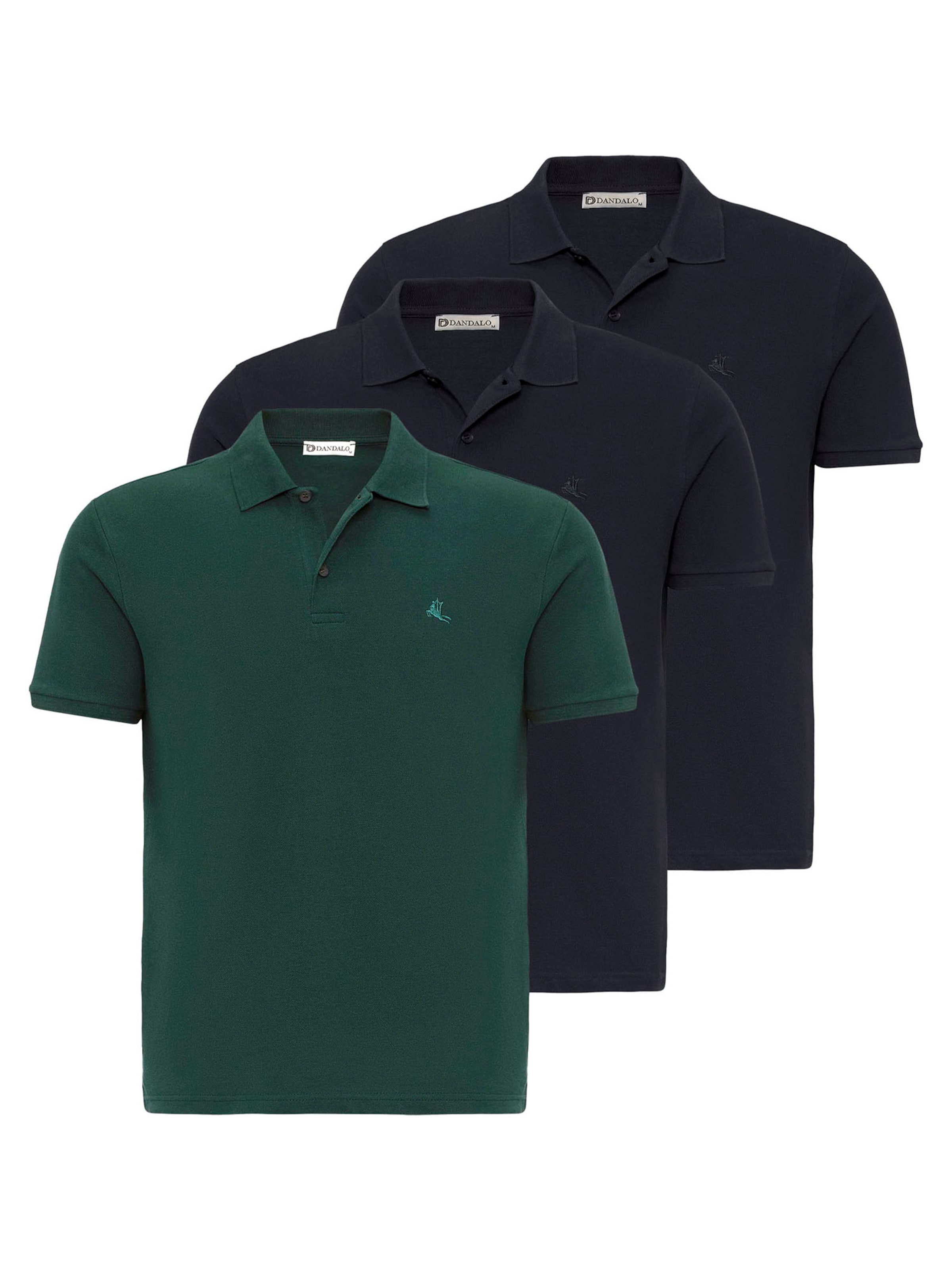 Dandalo Shirt in de kleur Nachtblauw / Donkergroen / Zwart, Productweergave